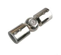 LUCKCDUO Adjustable Curtain Rod Corner Connector, 90-180 Degree Elbow Joint Bracket, for Bay Window Shower Room Stainless Steel Hardware(25mm Chrome)