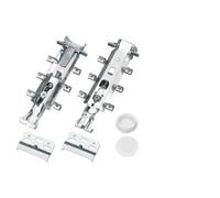 LUCKCDUO Concealed Wall Hanging Brackets, Kitchen Cabinet Wall Brackets, Kitchen Drawer Front Fixing Brackets, 2-Pack Heavy-Duty Adjustable Mounts for Kitchen Wall Unit Cabinets, Silver