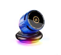 LUCKCDUO Fast Charging Magnetic Car Phone Holder 15W - RGB LED & Silent Fan - Air Vent Mount for iOS for android - 360 Degree View(Blue)