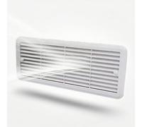 LUCKCDUO Fridge Vent Mounting Grille, 483x186mm ABS Ventilation Cover, for Caravan Motorhome Campervan Refrigerator Cooling System, White Black(White)