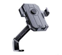 LUCKCDUO Motorcycle Navigation Phone Holder, Single Pack ABS Mount for Handlebar or Rearview Mirror 360-Degree Rotation Non-Slip Grip for Riding Enthusiasts(rearview mirror)