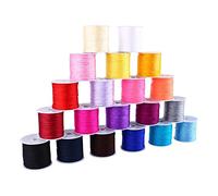 LUCKDANO 0.8mm Cotton Thread 100M X 0.8mm Nylon Chinese Knot Cord - Durable and -Proof Macrame String - Ideal for Jewelry Making, DIY Arts and Crafts - Vibrant Red Color