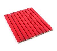 LUCKDANO 1 Hb Pencil 10pcs Red Octagonal Woodworking Pencils - Ensuring and Performance, Essential Tools for Building Materials and Woodworking, Suitable for Professional