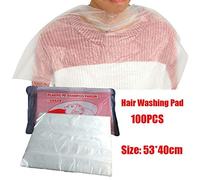 LUCKDANO 100 Pack Hair Cleaning Shawls for Hair Dyeing, Coloring, and Cutting - Soft, Disposable Plastic Capes for Salon and Home Use