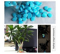 LUCKDANO 100PCS Glowing Stones - Luminous Pebbles for Indoor/Outdoor Decoration, Perfect for Fish Tanks & Zen Gardens, 2.3cm Diameter, Safe & Vibrant Glow (LUCKDANOgb2q7aehm8-W)