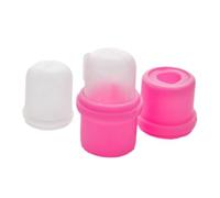 LUCKDANO 10Pcs Nail Soakers Remover - Acetone Resistant Dual-Hand Nail Cap Articles for Artificial Removal & Nutrition Treatments - Pink Mold Suitable for Most Sizes