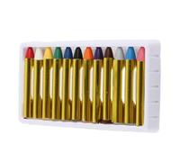 LUCKDANO 12 Colors Body Face Paint Sticks Crayons Set - Non-, Easy to Use, Body and Face Painting for Kids - Perfect for Festivals and Playtime