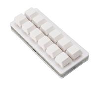 LUCKDANO 12 Key Mechanical Gaming Keyboard, with Memory Function, RGB Lights, Compact Size, and Type C Wired Connection, Great for Gaming, Office Work, and More, Programmable Gaming (White)