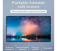 LUCKDANO 150 Inch Portable Projector Screen 16:9 HD 4K Foldable Double-Sided Projection Movie Screen with Hooks for Indoor & Outdoor Home Theater and Office Meetings (120-Inch)