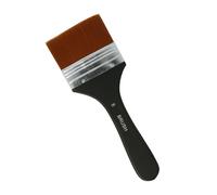 LUCKDANO 1pc Professional Flat Paint Brush - Multi-functional Nylon Trim Brush for Gesso, Acrylic Paint, Varnishes, and Wall Painting with Comfortable Wooden Handle (No.8)