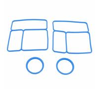 LUCKDANO 2 Pack Silicone Food Container Lid Sealing Gasket for Omiebox Lunch Box Airtight Leakproof Replacement with 2 Spares (Blue)