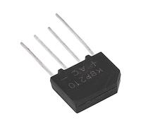 LUCKDANO 2A 1000V Diode Bridge Rectifier - High-efficiency Rectifier Electronic Components Suitable for Home and Industrial Circuits, 10-pack (5 pieces sold)