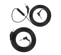 LUCKDANO 3.5mm to 2.5mm Audio Cable for QC3 with Mic Volume Control Durable TPE Line-control Headphones Cord 150cm Length