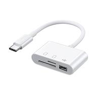LUCKDANO 3-in-1 Type-C Hub - Type-C to USB2.0 + + TF Adapter for Devices - OTG Function, Lightweight and Portable for Efficient File Sharing and Connectivity