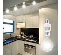 LUCKDANO 360-Degree PIR Infrared Motion Sensor E27 LED Socket - Auto On/Off Light Holder, Adjustable Illumination & High Sensitivity, Ideal for Home Security, White Color