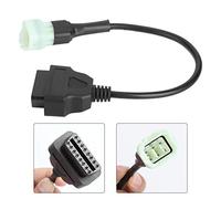 LUCKDANO 6 Pin Odb2 6 Pin to 16 OBD2 Adapter Cable for Motorcycle Engine Diagnosis - Durable ABS, Compact Design, Compatible with 990 LC8 / 1190 RC8 / 690 Models