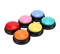 LUCKDANO 6pcs Dog Record Button - Multifunctional Talk Buttons for Dogs & Cats - Easy Voice Recording & Playback Ideal for Pet Communication & Learning Games Requires 2 AAA Batteries