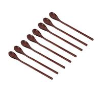 LUCKDANO 8-Piece Set of Long-Handled Wooden Mixing Spoons - Safe, Odorless, Durable, and Exquisitely Crafted Kitchen Utensils Suitable for Mixing Foods and All