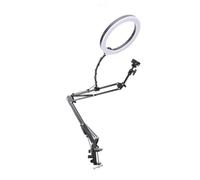 LUCKDANO Adjustable Desktop Ring Light Strip Phone Stand, Suitable for Makeup, Nail Art, Live Streaming, Photography, and Video recording; Adjustable Brightness and Color temperature.