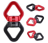 LUCKDANO Aerial Silks 30KN Outdoor Rotational Device Swing Connector - Ultimate Safety for Rock and Yoga, 360 Degree Rotation, Metal Construction, Lightweight and (Red Black)