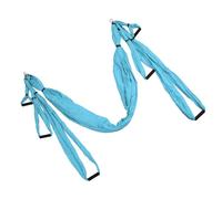 LUCKDANO Aerial Yoga Swing Set - Polyester Cotton Adjustable Yoga Hammock for Enhanced Flexibility and Posture - Perfect for Indoor & Outdoor Use (Lake Blue)