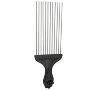 LUCKDANO Afro Pick Big Professional Metal Hairbrush - Features Modified Metal Teeth, Ideal for Curly and Thick Hair, Comfortable Handle, Durable Design, Suitable for Styling and