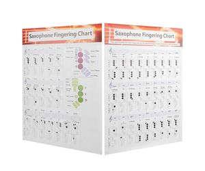 LUCKDANO Alto Sax Fingering Saxophone Fingering Chart Basics - Essential Key Fingerings & Chords for Beginners - Coated, Compact Design for Easy Transportation