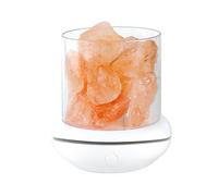 LUCKDANO Aromatherapy Salt Lamp - Himalayan Salt Stone Night Light with USB, 7 Colors LED, Dimmer Switch, Ideal for Home, Office, Bedroom & Yoga (White)