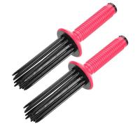 LUCKDANO Aubonacci for Curly Fluffy Curling Roll Comb Hair Curler - Anti-Slip Styling Tool for Perfect Curls & Waves - Includes 2pcs - Eco-Friendly Resin, Portable for Travel