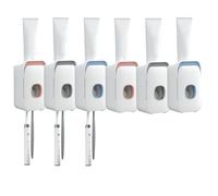 LUCKDANO Automatic Toothpaste Dispenser with Toothbrush Holder Set - Hands-Free Squeezer for Kids & Family, Hygienic Vacuum Pump Technology, Easy Wall-Mounted Installation for Bathroom