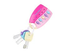 LUCKDANO Baby Car Toy Kids Toy Remote Control with 3 Keys & 5 Buttons Sounds Lights Music for Early Learning (Pink)