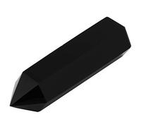 LUCKDANO Black Mirror Pendant Natural Black Obsidian Crystal Hexagonal Pillar Portable Stone Staff, Handcrafted Exquisite Ornament, Suitable for Jewelry Making and gifting.