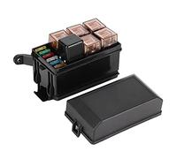 LUCKDANO Box, 6 6-Way Car Box with 1pc 4P 40A and 5pcs 100A Transparent Cover Relays for Automotive and Marine Applications