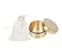 LUCKDANO Brass Jewelry Storage Outdoor Rainproof Round Brass Box - Handcrafted Sealed Jewelry Storage Container for and Small Items - Stylish Proof Design - 3 (Large Size)