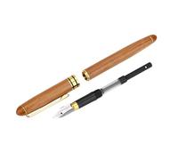 LUCKDANO Calligraphy Art Pen - Broad Stub Nib Tip for Gothic, Arabic, Italic Writing - Piston-Style Ink Reservoir Bamboo Handle Ideal Calligraphists and Artists (Pen tip 1.5mm)