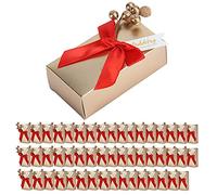 LUCKDANO Candy Boxes for Champagne Color Gift Boxes with Bowknot | Elegant Souvenirs for Weddings and Parties | Versatile Candy for Various Occasions (wedding small red bow)