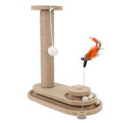 LUCKDANO Cat Scratcher Toys, The Best Interactive Cat Scratching Post with Stable Base and Ball, Multifunctional Toy for Entertainment and Exercise, Ideal Climbing Toy for Cats