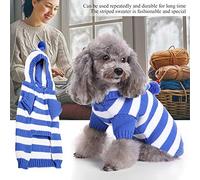 LUCKDANO Cat Sweaters For Cats Only, Kitten Sweater Male Dog Fall Winter Warm Dog Clothes Striped Turtleneck Knitted For Small Medium Large Chihuahua Puppy Boys Girls (XXL)