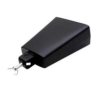 LUCKDANO Cencerro de Metal 6-Inch Metal Black Percussion Cowbell with Stick - Durable & Dynamic Sound for Music Enthusiasts