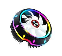 LUCKDANO CPU Air Cooler - 5-color LED Lighting, Compatible with /, Features Fluid Bearings for Efficient Heat Dissipation, and Is Easy to install.