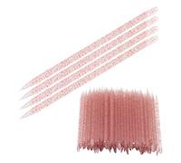 LUCKDANO Crystal Cuticle Sticks 100pcs Disposable Nail Cuticle Pusher Double Ended Nail Care Sticks Professional Manicure & Pedicure Tool for Makeup Artists & Enthusiasts (Red)