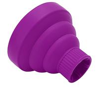 LUCKDANO Curl Adapter for Universal Collapsible Hair Dryer Diffuser | Travel-Friendly Folding Design | Advanced Silicone Material for Even Heat Distribution | Compatible with 1.6-2in Hair (Purple)