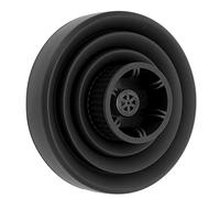 LUCKDANO Curl Adapter for Universal Collapsible Hair Dryer Diffuser | Travel-Friendly Folding Design | Advanced Silicone Material for Even Heat Distribution | Compatible with 1.6-2in Hair (Black)