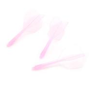 LUCKDANO Dart Flights for 3 Pcs Integrated Transparent Shafts and Flights Standard Shape - Break, At 90-Degree Angle, Compatible with 2BA Thread, ABS Material (Pink)