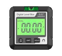 LUCKDANO Digital Angle Finder Tool - Electronic Level Tool with Magnetic Base, Precise Measurement for Woodworking & Construction, 4 * 90° Range (Black)