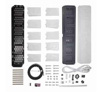 LUCKDANO Digital LED Alarm Clock Kit with 6-digit Large Font Display, Clock Module, Music Spectrum Display, and Multifunctional Temperature/Date/Day of the Week/Alarm Functions (in Bulk)