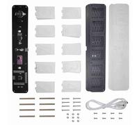 LUCKDANO Digital LED Alarm Clock Kit with 6-digit Large Font Display, Clock Module, Music Spectrum Display, and Multifunctional Temperature/Date/Day of the Week/Alarm Functions (Semi-finished)