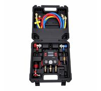 LUCKDANO Digital Manifold Gauge Set 3 Way Portable Refrigerant Recharge Kit