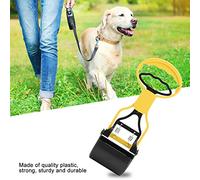LUCKDANO Dog Pooper Scooper, Poop Picker Up For Dogs Poop Scoop Long Handle Scoop Pick Up Tool Animals Puppies Waste Remover For Yard, Grass, Gravel (Yellow)