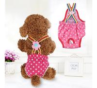 LUCKDANO Doggie Diapers For Female Dogs, Dog Sanitary Pants Anti Dirt Pants For Small Female Diaper Nappy 6Sizes Physiological Sanitary Menstrual Suspender Underwear (No. 16 (XL) It is recommended